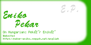 eniko pekar business card